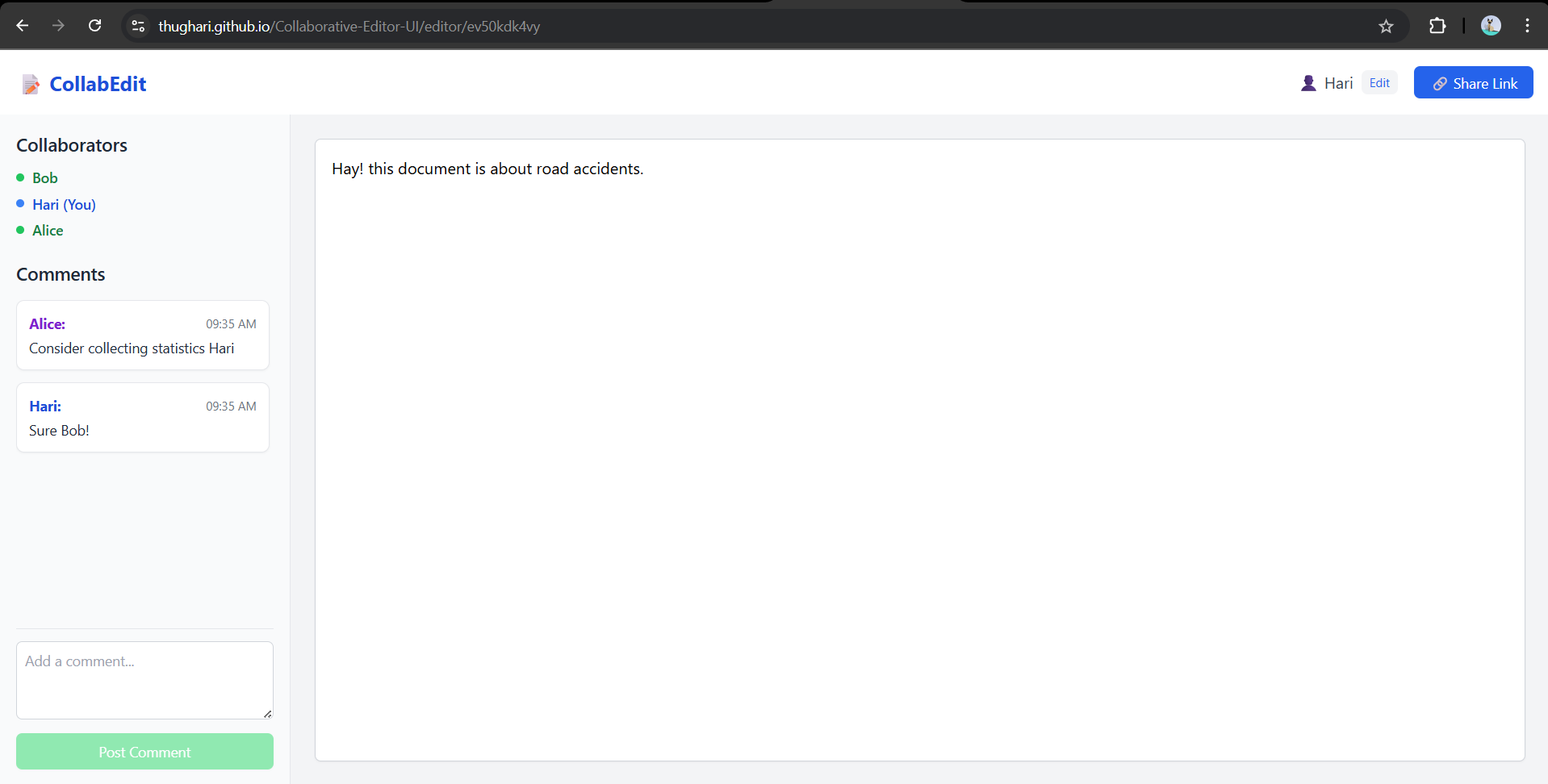 Collaborative Editor